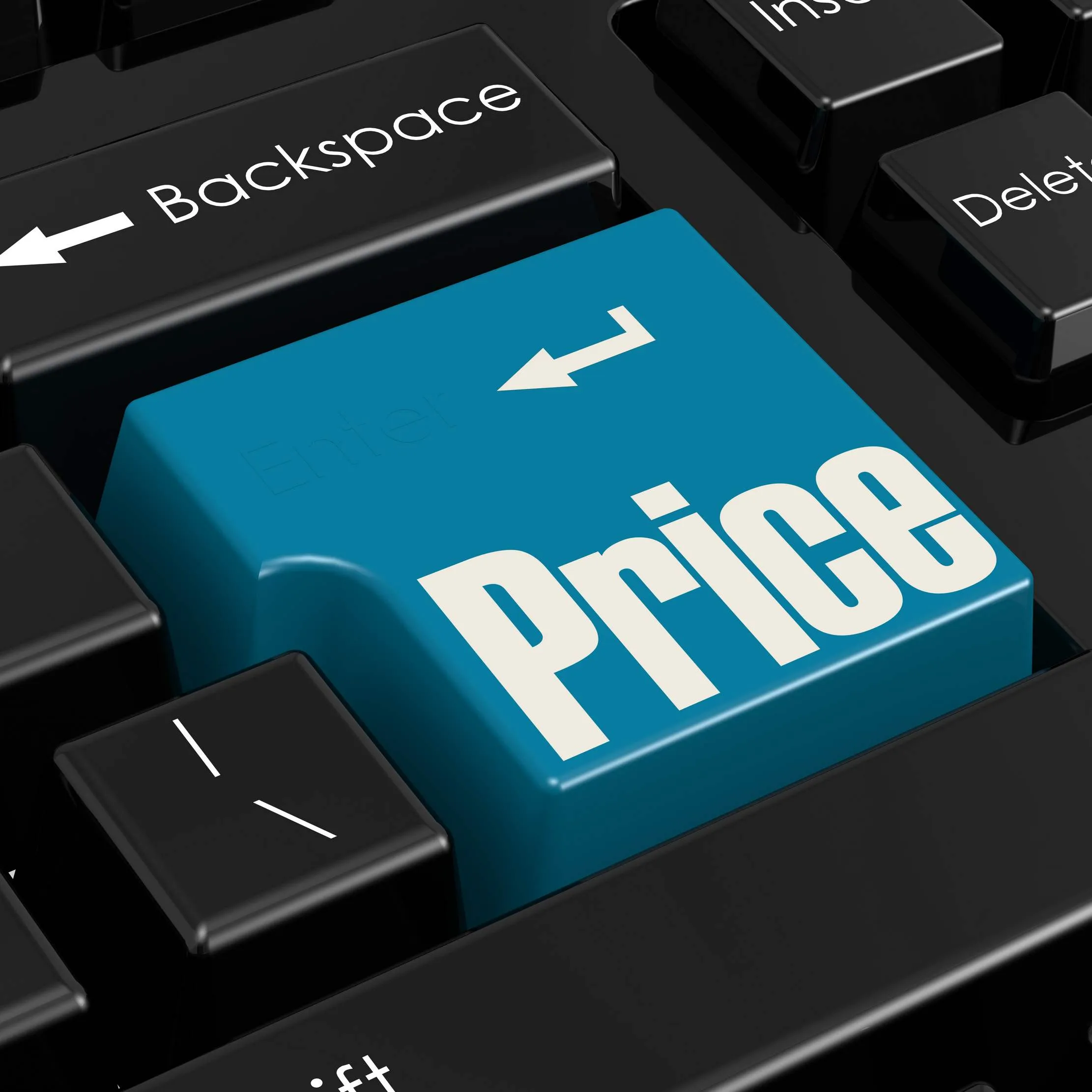 Bouton prix sur clavier representant le controle des prix POS et les regles de tarification produit