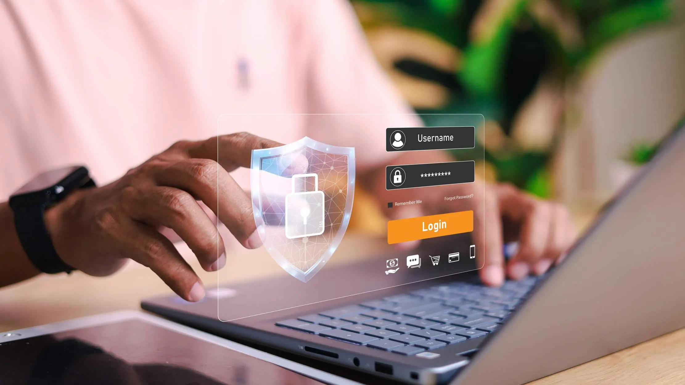 Cyber security and data protection shield — Maduuka's authentication and RBAC controls