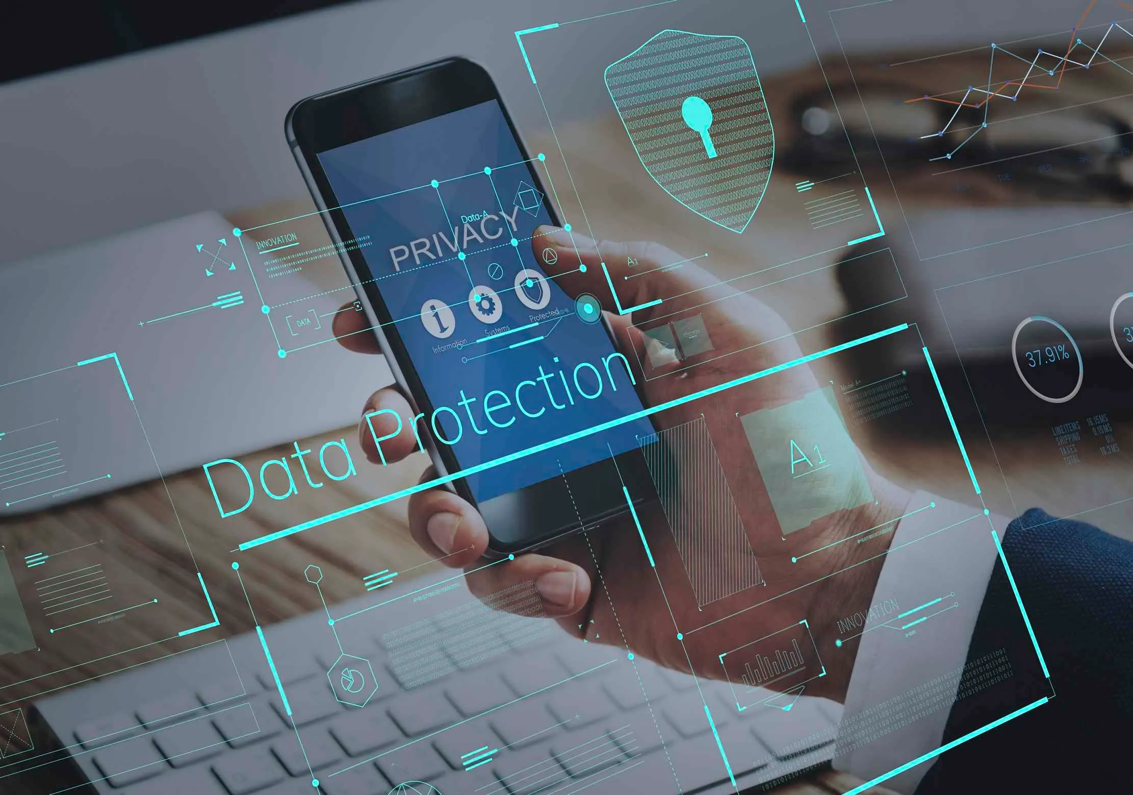 Privacy and security shield graphic — Maduuka's documented incident response procedures