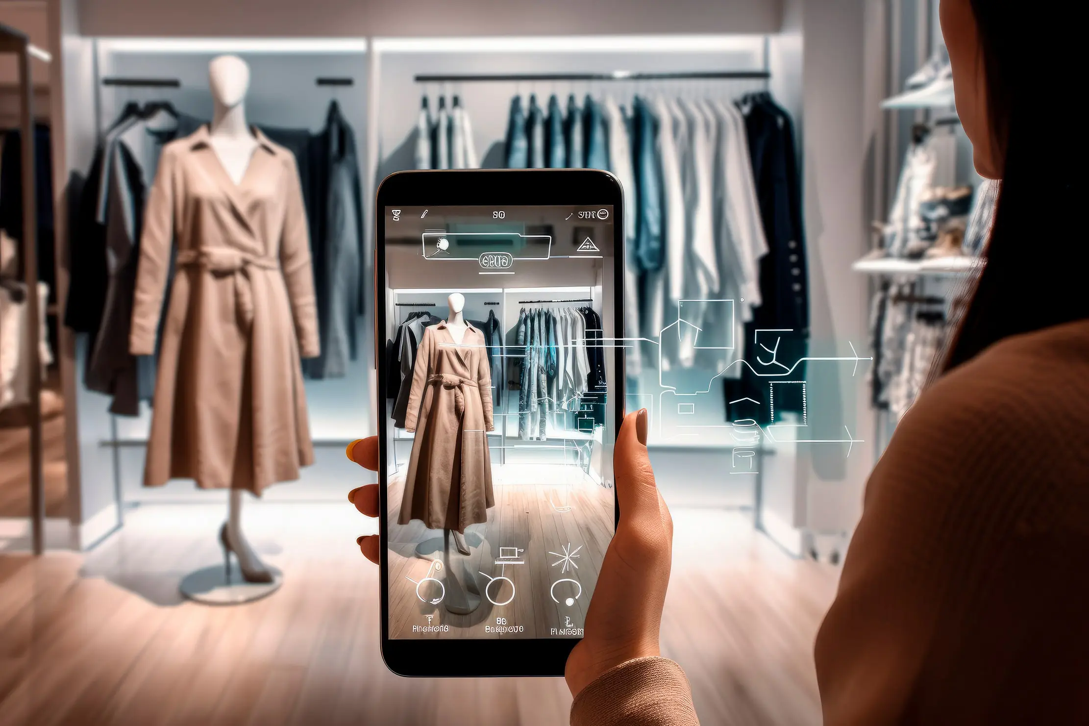 Customer viewing product information on a mobile app, dependent on clean product data