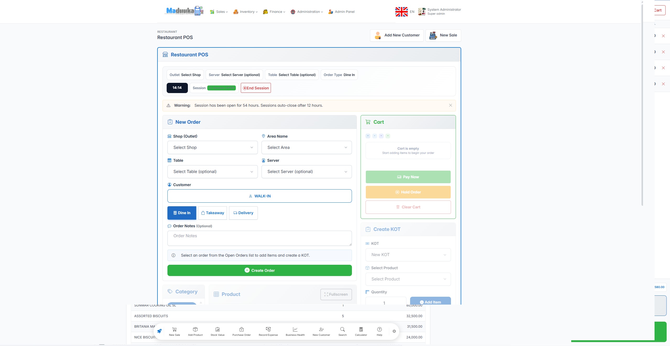 Maduuka Restaurant POS