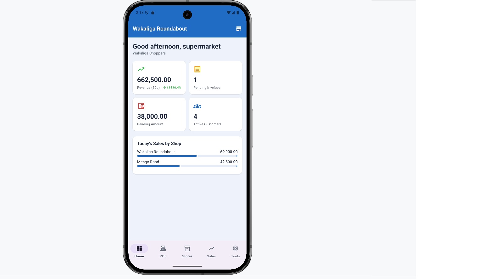 Maduuka mobile dashboard